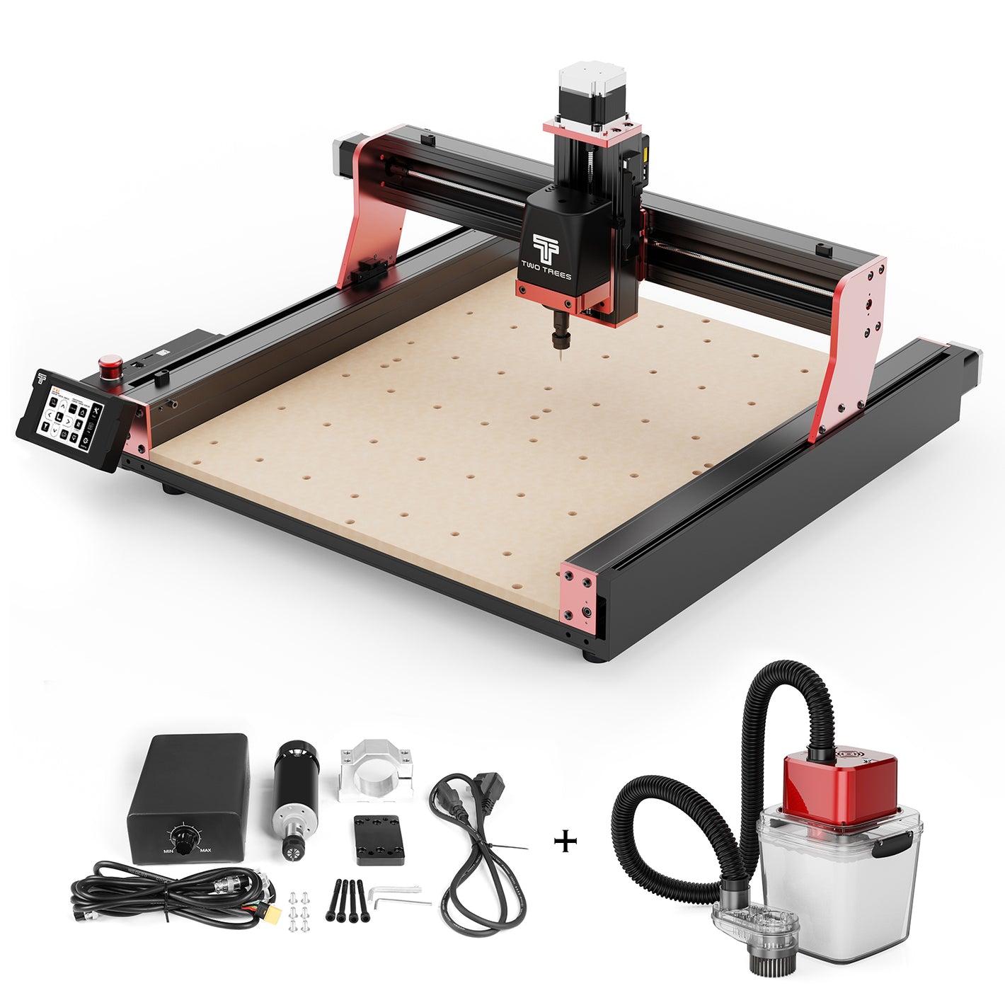Twotrees TTC450 PRO CNC Router Machine + 500W Spindle + Vacuum Cleaner M1