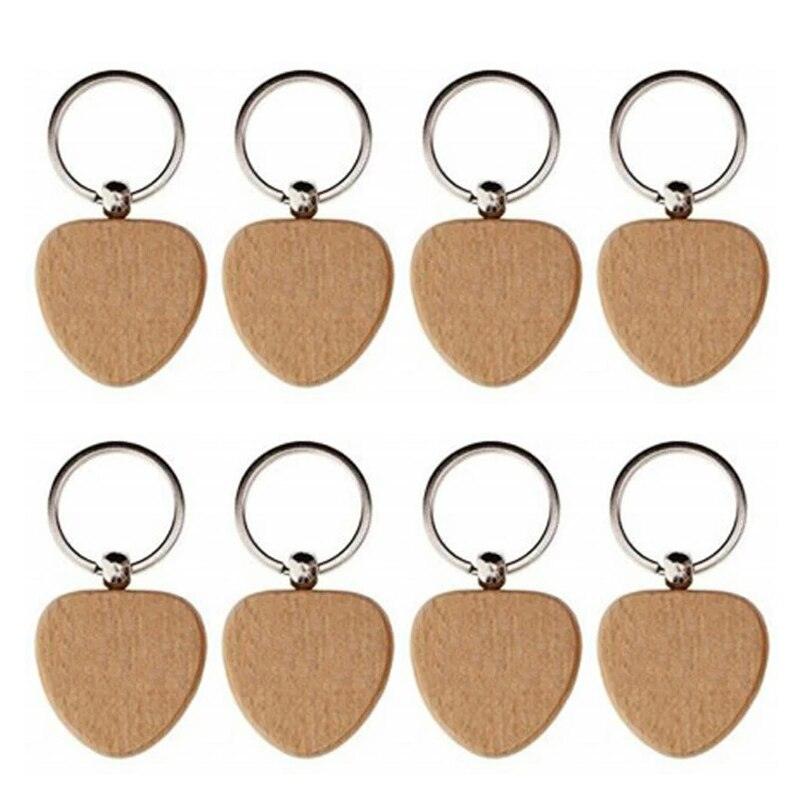Wooden ID Tags Blank Rectangle Wooden Key Chain Diy - TwoTrees Official Shop