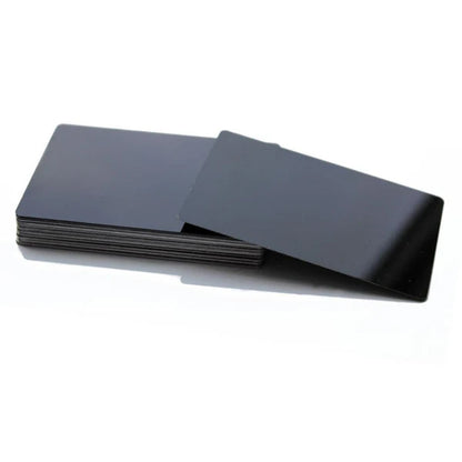 Twotrees 100 Pcs Metal Business Card 0.2mm Thickness Aluminum Alloy Blanks Card