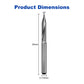 Twotrees Solid Carbide 2 Flute Straight Flat Bottom V-Bit Set 3PCS