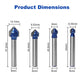 Twotrees Solid Carbide 90° V-Bit Set 4PCS