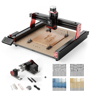 Twotrees TTC450 PRO CNC Router Machine + 4th Axis + End Mills