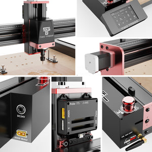 Twotrees TTC450 PRO CNC Router Machine + 500W Spindle + Vacuum Cleaner M1 + End Mills