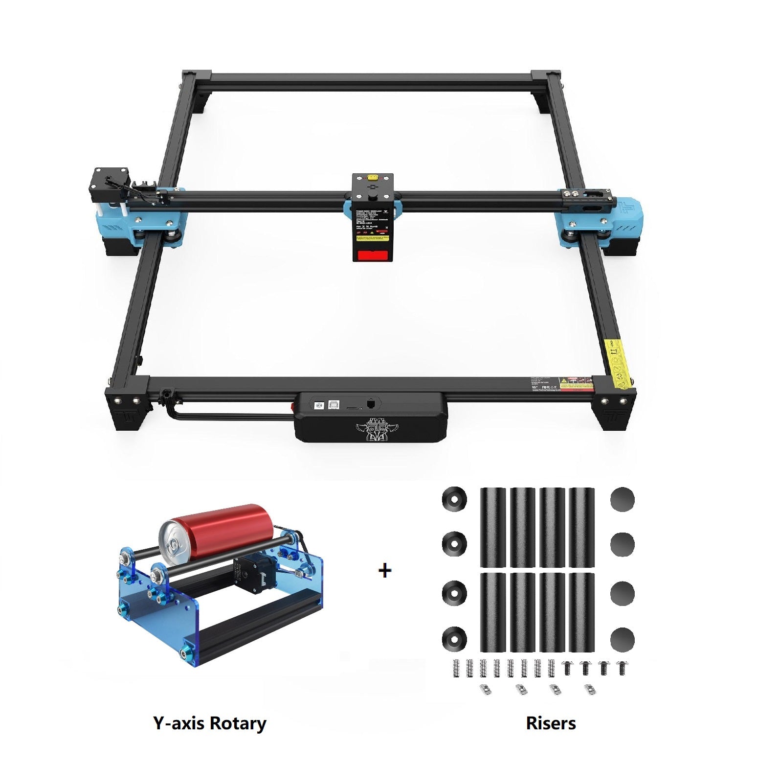 Twotrees TTS-20 Pro 20W Laser Engraver Machine + Y-Axis Rotary + Riser
