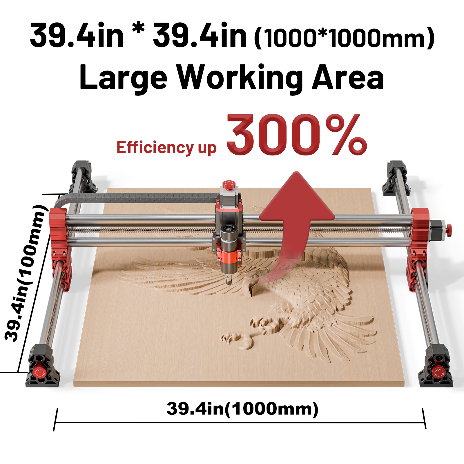 Twotrees TTC-H40 CNC Router Machine + 20W Laser Module + 800W Spindle